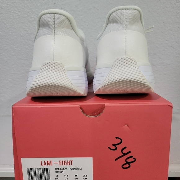 Lane Eight Relay Trainer Sneaker,  Men's white New 11.5 - Picture 4 of 11